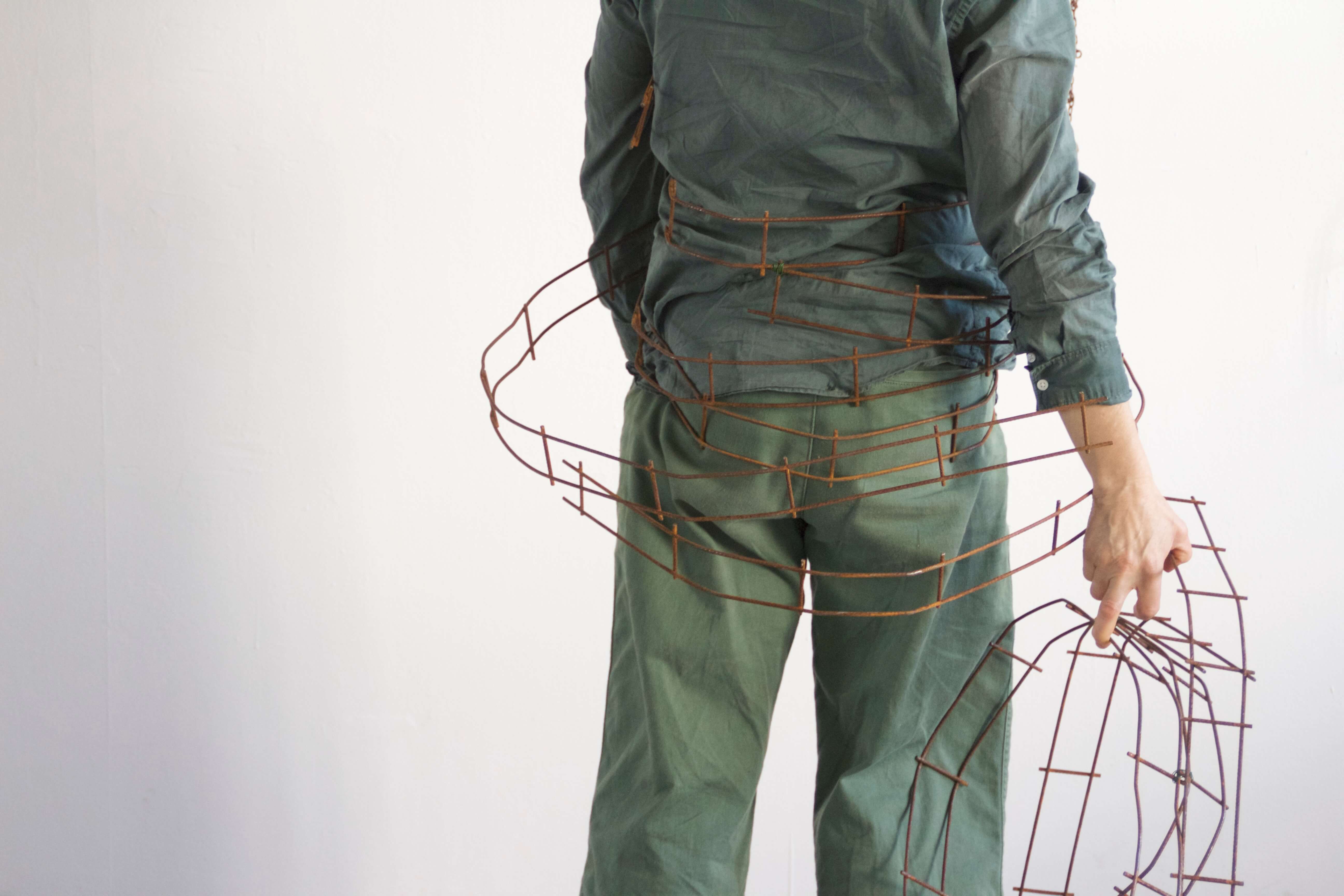 back wrapped in tracks